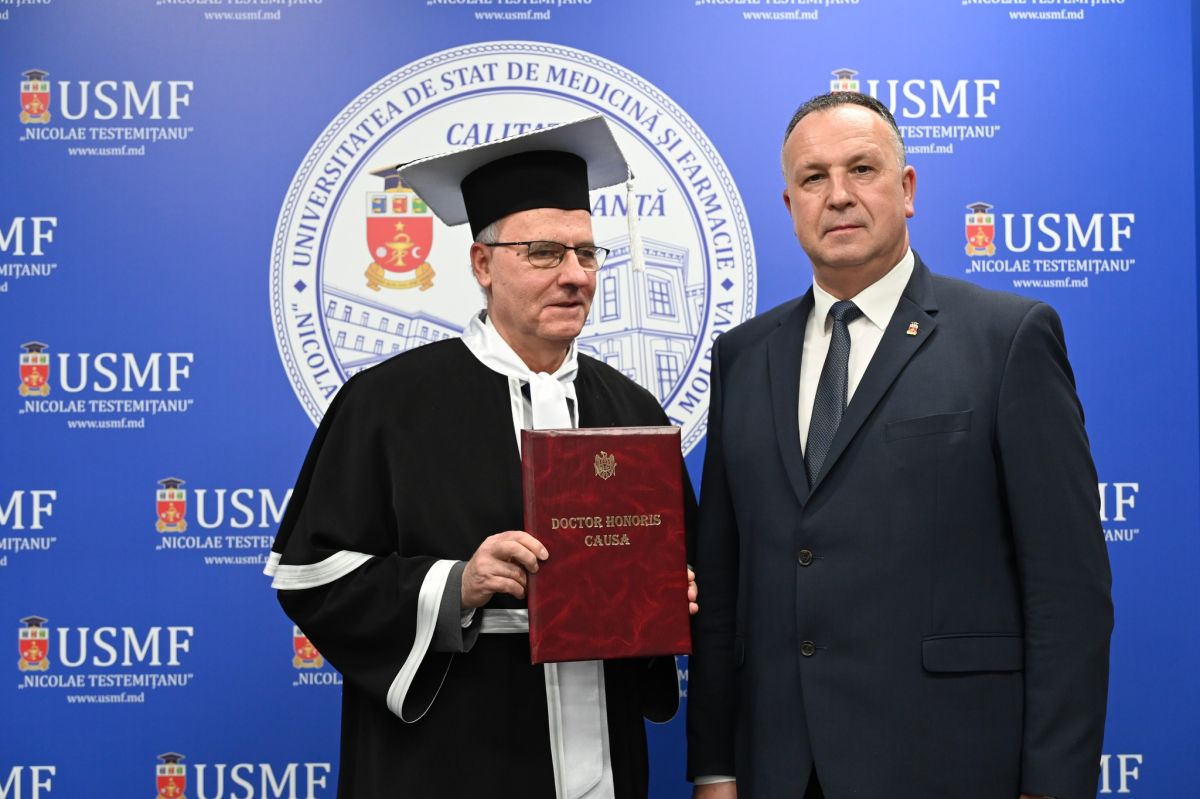 Doctor Honoris Causa of “Nicolae Testemitanu” University title awarding to Emeritus Professor Dan Lucian Dumitrascu